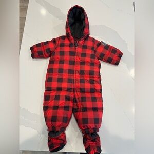 GAP Gray and Red Baby Snowsuit